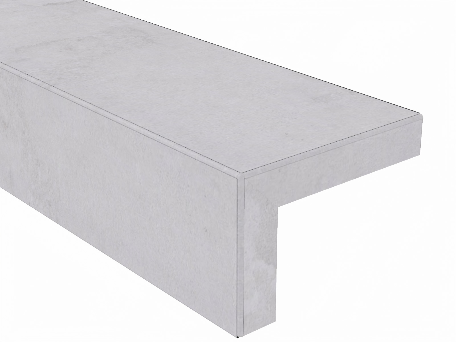 Ohnuty dilec BUKOMA Beton Kámen Světlý - predni a pravy